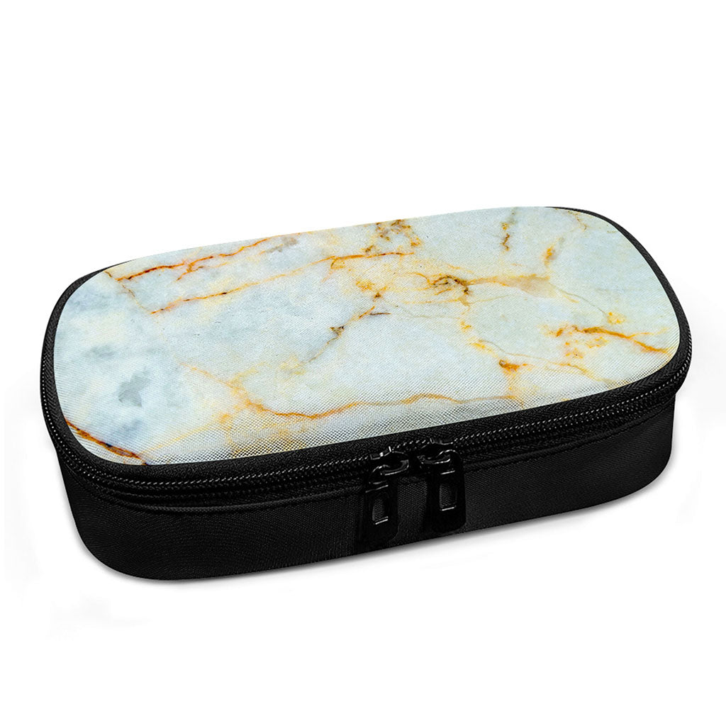 Natural Gold Marble Print Insulin Cooler Travel Case