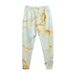 Natural Gold Marble Print Jogger Pants