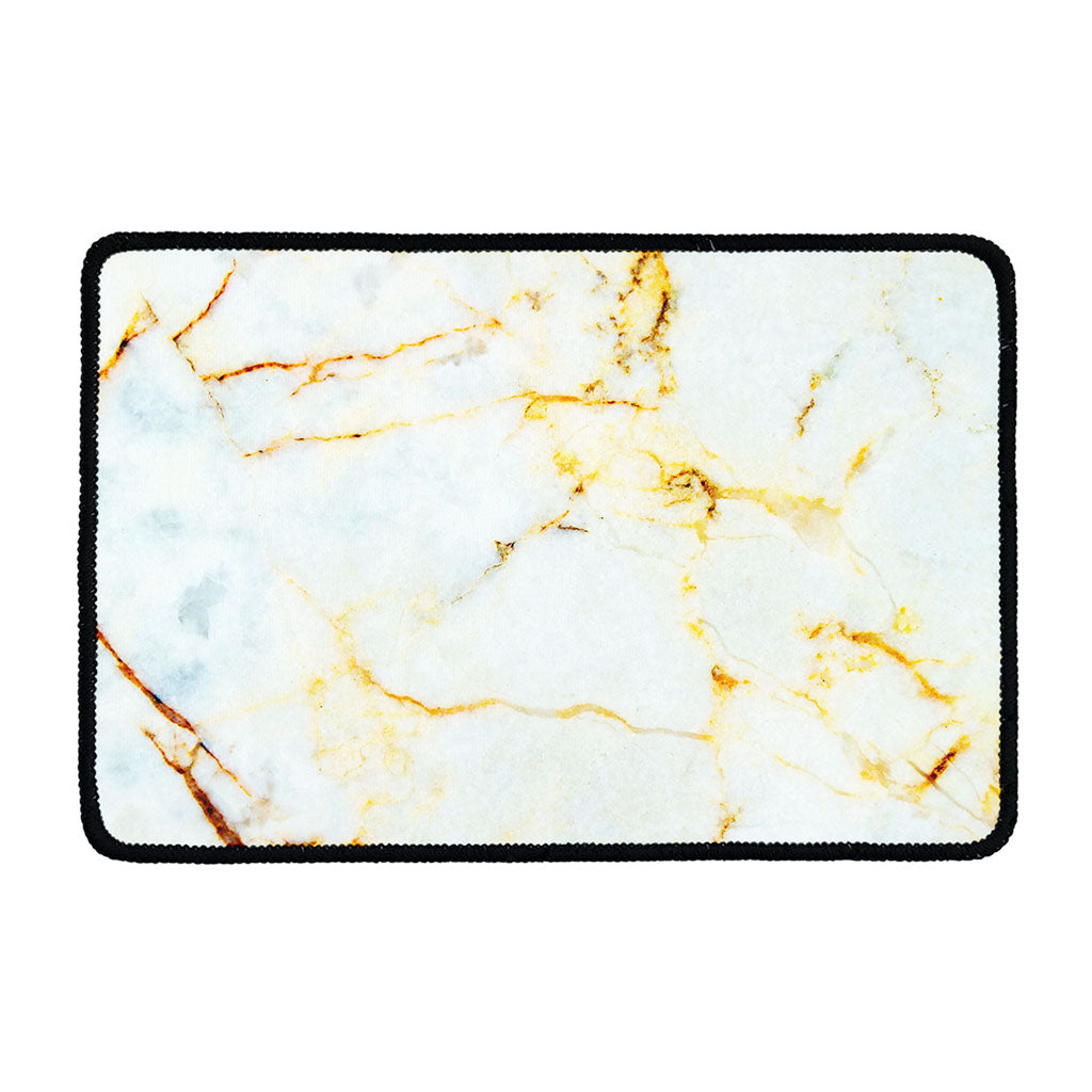 Natural Gold Marble Print Kitchen Mat