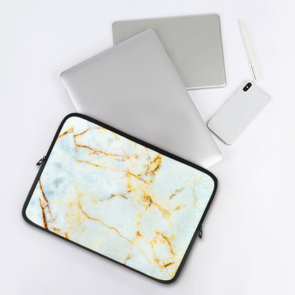 Natural Gold Marble Print Laptop Sleeve