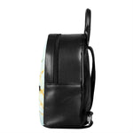 Natural Gold Marble Print Leather Backpack