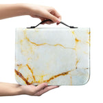 Natural Gold Marble Print Leather Bible Cover