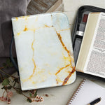 Natural Gold Marble Print Leather Bible Cover