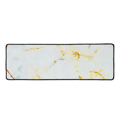 Natural Gold Marble Print Long Kitchen Mat
