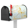 Natural Gold Marble Print Mailbox Cover