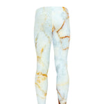 Natural Gold Marble Print Men's leggings