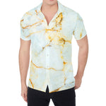 Natural Gold Marble Print Men's Shirt