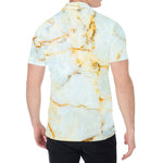 Natural Gold Marble Print Men's Shirt