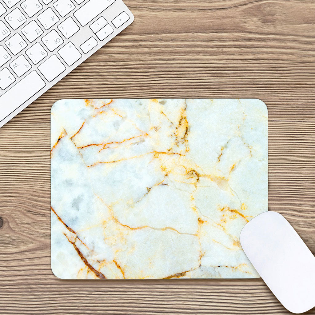 Natural Gold Marble Print Mouse Pad