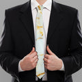 Natural Gold Marble Print Necktie