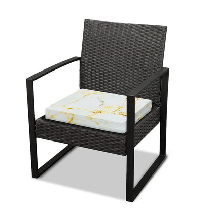 Natural Gold Marble Print Outdoor Seat Cushion Cover
