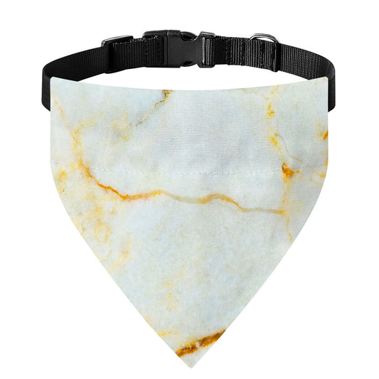 Natural Gold Marble Print Over The Collar Dog Bandana