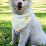 Natural Gold Marble Print Over The Collar Dog Bandana