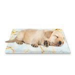Natural Gold Marble Print Pet Cooling Mat Cover