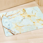 Natural Gold Marble Print Polyester Doormat