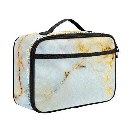 Natural Gold Marble Print Portable Lunch Bag