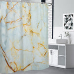 Natural Gold Marble Print Premium Shower Curtain