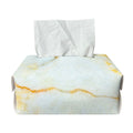 Natural Gold Marble Print Rectangle Tissue Box Cover