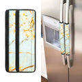 Natural Gold Marble Print Refrigerator Handle Covers