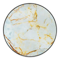 Natural Gold Marble Print Round Floor Mat