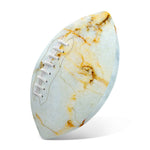 Natural Gold Marble Print Rugby Ball