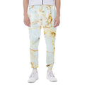 Natural Gold Marble Print Joggers