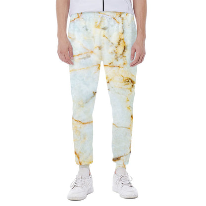 Natural Gold Marble Print Scuba Joggers