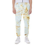 Natural Gold Marble Print Scuba Joggers