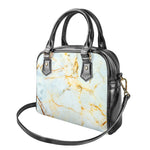 Natural Gold Marble Print Shoulder Handbag