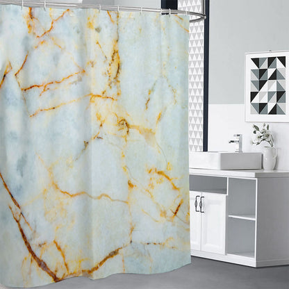 Natural Gold Marble Print Shower Curtain