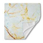 Natural Gold Marble Print Silk Bandana