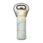 Natural Gold Marble Print Single Neoprene Wine Tote