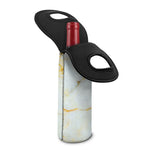 Natural Gold Marble Print Single Neoprene Wine Tote