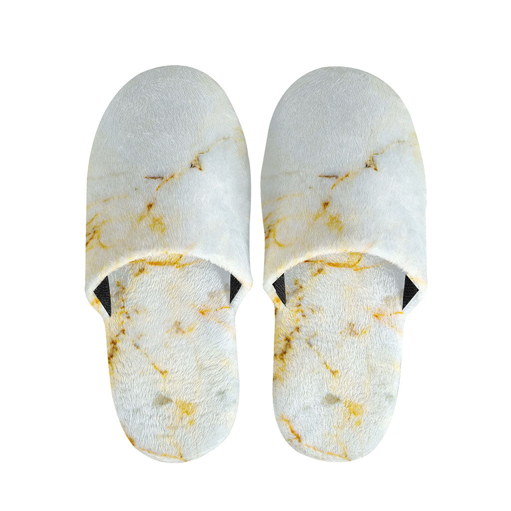 Natural Gold Marble Print Slippers