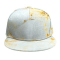 Natural Gold Marble Print Snapback Cap