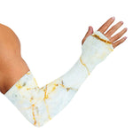 Natural Gold Marble Print Sun Protection Arm Sleeves