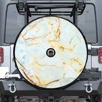 Natural Gold Marble Print Tire Cover With Camera Hole