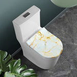 Natural Gold Marble Print Toilet Lid Cover