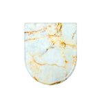 Natural Gold Marble Print Toilet Lid Cover