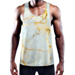 Natural Gold Marble Print Training Tank Top