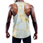 Natural Gold Marble Print Training Tank Top