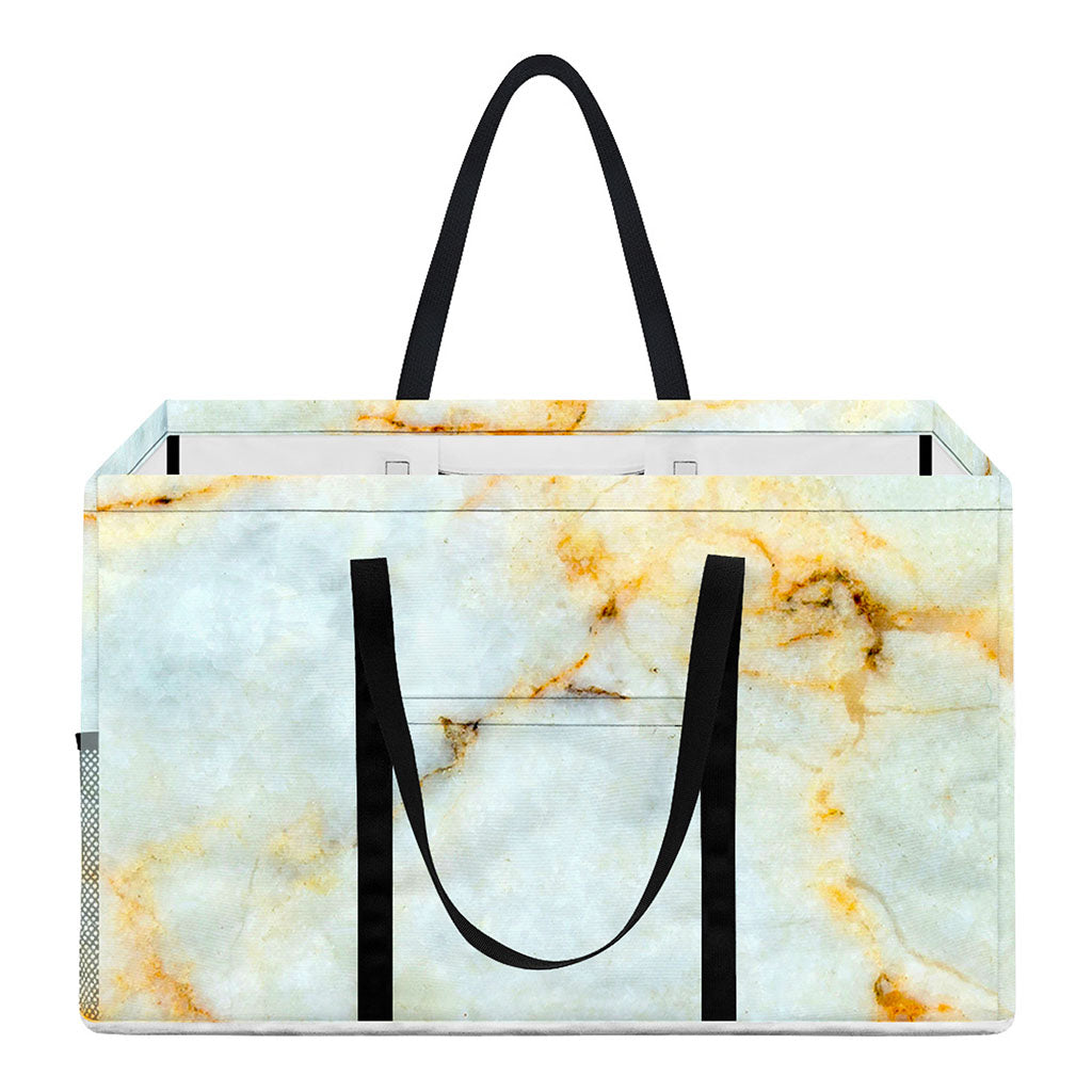 Natural Gold Marble Print Utility Tote Bag