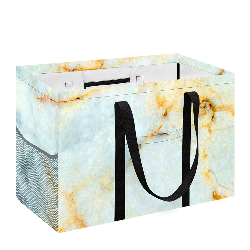 Natural Gold Marble Print Utility Tote Bag