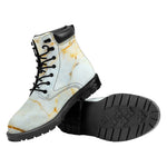 Natural Gold Marble Print Work Boots