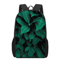 Natural Green Leaf Print 17 Inch Backpack