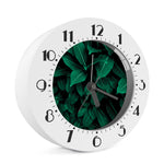 Natural Green Leaf Print Alarm Clock