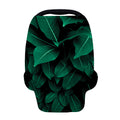 Natural Green Leaf Print Baby Seat Cover