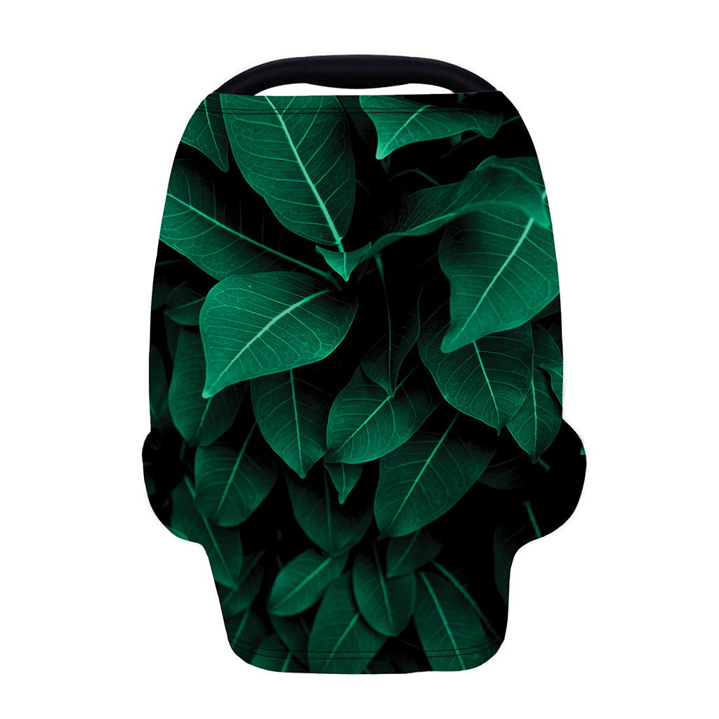 Natural Green Leaf Print Baby Seat Cover