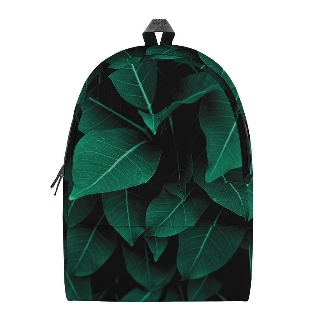 Natural Green Leaf Print Backpack