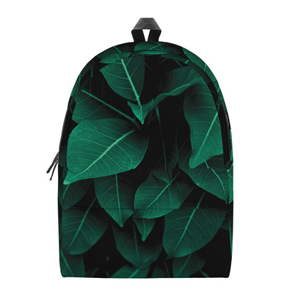 Natural Green Leaf Print Backpack